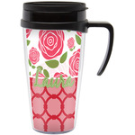 Roses Acrylic Travel Mug with Handle (Personalized)