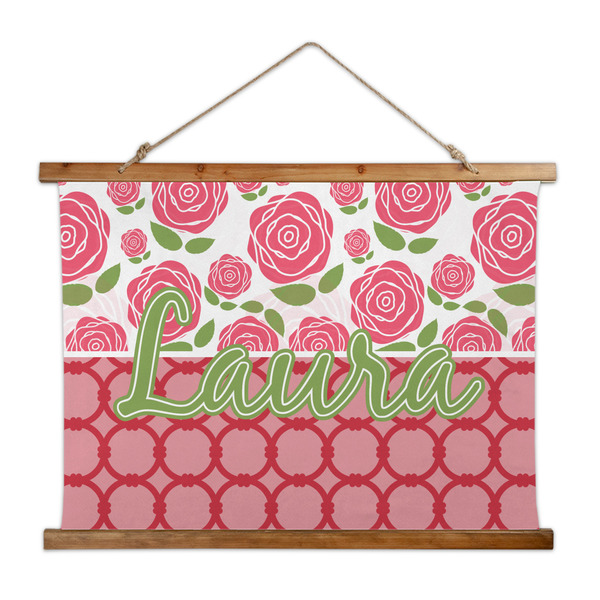 Custom Roses Wall Hanging Tapestry - Wide (Personalized)