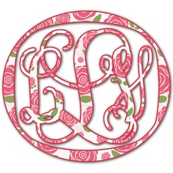 Roses Monogram Decal - Small (Personalized)