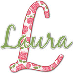 Roses Name & Initial Decal - Custom Sized (Personalized)