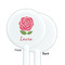 Roses White Plastic 5.5" Stir Stick - Single Sided - Round - Front & Back