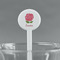 Roses White Plastic 7" Stir Stick - Round - Main