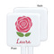 Roses White Plastic Stir Stick - Single Sided - Square - Approval