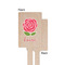 Roses Wooden 6.25" Stir Stick - Rectangular - Single - Front & Back