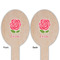 Roses Wooden Food Pick - Oval - Double Sided - Front & Back