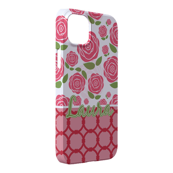 Custom Roses iPhone Case - Plastic - iPhone 14 Pro Max (Personalized)