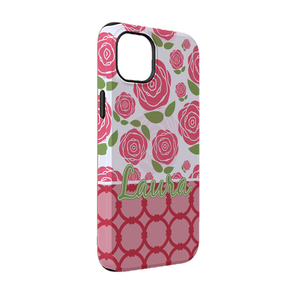 Custom Roses iPhone Case - Rubber Lined - iPhone 14 Pro (Personalized)