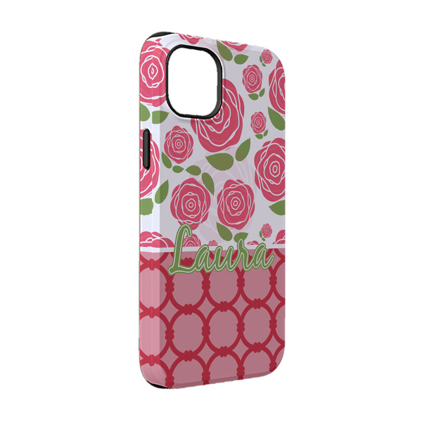 Custom Roses iPhone Case - Rubber Lined - iPhone 14 (Personalized)