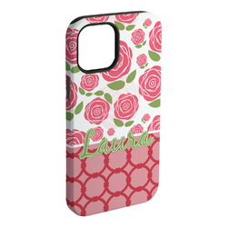 Roses iPhone Case - Rubber Lined - iPhone 15 Pro Max (Personalized)