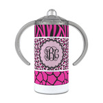 Triple Animal Print 12 oz Stainless Steel Sippy Cup (Personalized)