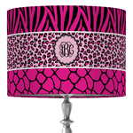 Triple Animal Print 16" Drum Lamp Shade - Fabric (Personalized)