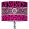 Triple Animal Print 16" Drum Lampshade - ON STAND (Fabric)