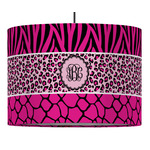 Triple Animal Print Drum Pendant Lamp (Personalized)