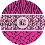 Triple Animal Print Multipurpose Round Labels - Custom Sized (Personalized)