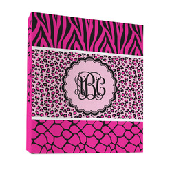 Triple Animal Print 3 Ring Binder - Full Wrap - 1" (Personalized)