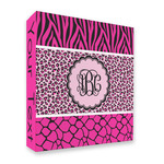 Triple Animal Print 3 Ring Binder - Full Wrap - 2" (Personalized)