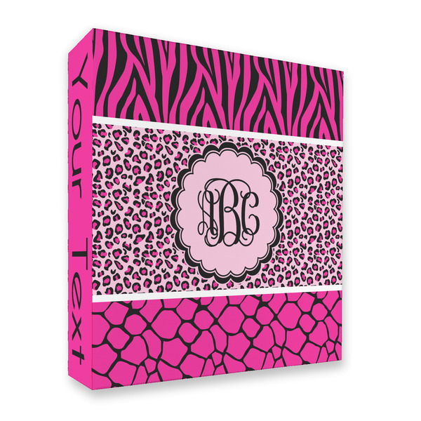 Custom Triple Animal Print 3 Ring Binder - Full Wrap - 2" (Personalized)