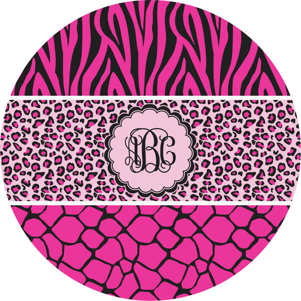 Custom Triple Animal Print Multipurpose Round Labels - 5" (Personalized)