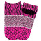 Triple Animal Print Adult Ankle Socks - Single Pair - Front and Back