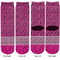 Triple Animal Print Adult Crew Socks - Double Pair - Front and Back - Apvl