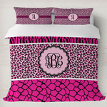 Triple Animal Print Duvet Cover Set - King (Personalized)