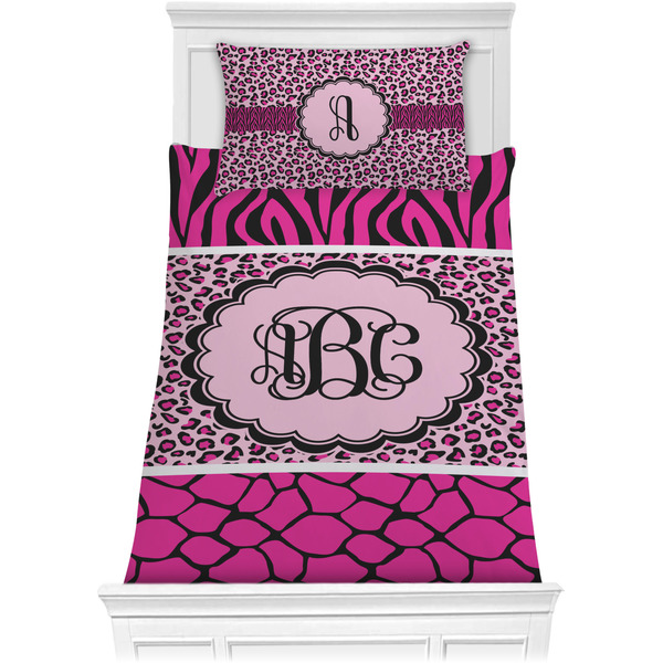 Custom Triple Animal Print Comforter Set - Twin XL (Personalized)