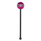 Triple Animal Print Black Plastic 5.5" Stir Stick - Round - Single Stick