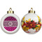 Triple Animal Print Ceramic Christmas Ornament - Poinsettias (APPROVAL)