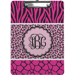 Triple Animal Print Clipboard (Letter Size) (Personalized)