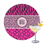 Triple Animal Print Printed Drink Topper - 3.25" (Personalized)