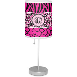 Triple Animal Print 7" Drum Lamp with Shade Linen (Personalized)