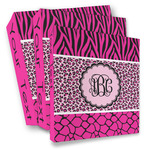 Triple Animal Print 3 Ring Binder - Full Wrap (Personalized)