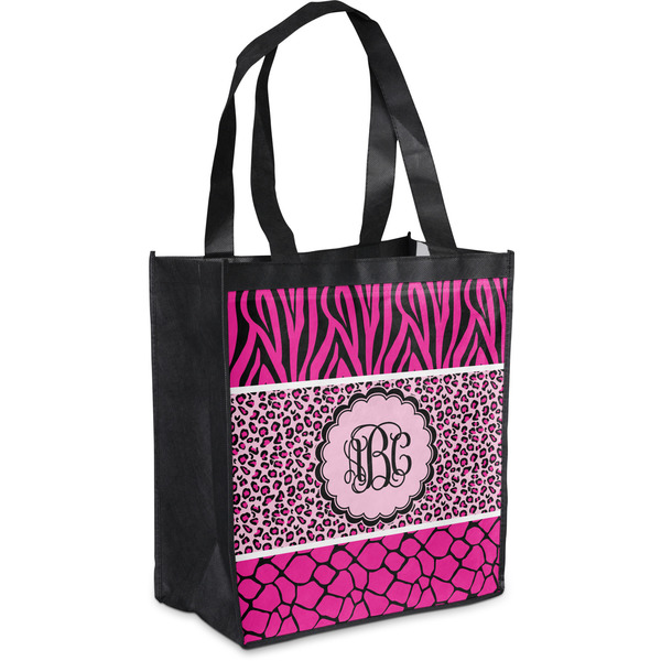 Custom Triple Animal Print Grocery Bag (Personalized)