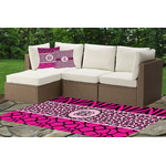 Triple Animal Print Indoor / Outdoor Rug - Custom Size w/ Monogram