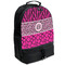 Triple Animal Print Large Backpack - Black - Angled View