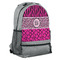 Triple Animal Print Large Backpack - Gray - Angled View