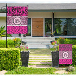 Triple Animal Print Large Garden Flag - Single Sided (Personalized)