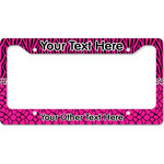 Triple Animal Print License Plate Frame - Style B (Personalized)