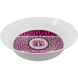 Triple Animal Print Melamine Bowl (Personalized)