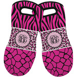 Triple Animal Print Neoprene Oven Mitts - Set of 2 w/ Monogram