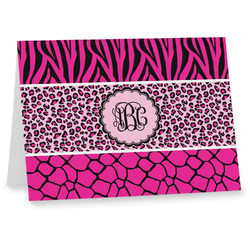 Triple Animal Print Note cards (Personalized)
