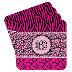 Triple Animal Print Paper Coasters w/ Monograms