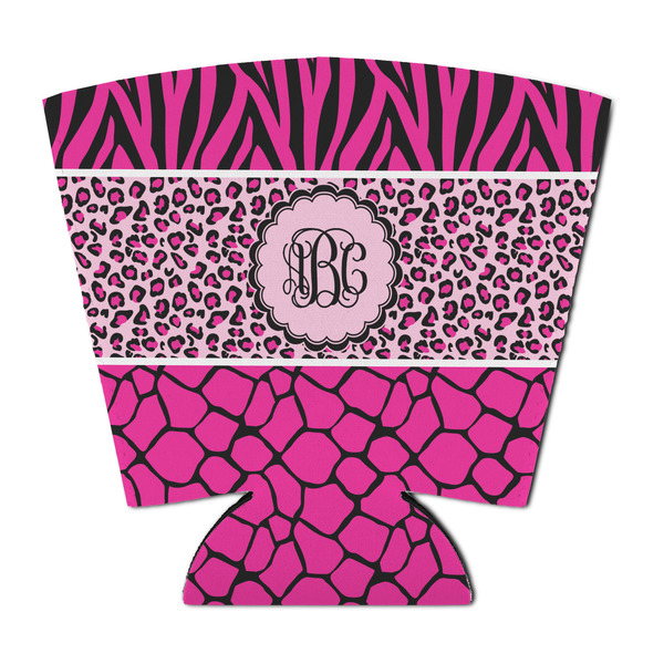 Custom Triple Animal Print Party Cup Sleeve - with Bottom (Personalized)