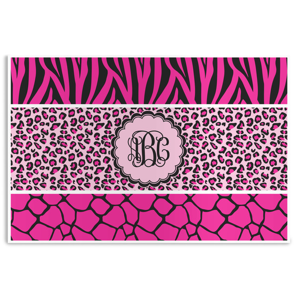 Custom Triple Animal Print Disposable Paper Placemats (Personalized)