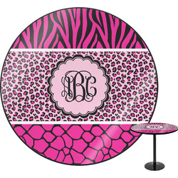 Triple Animal Print Round Table - 30" (Personalized)