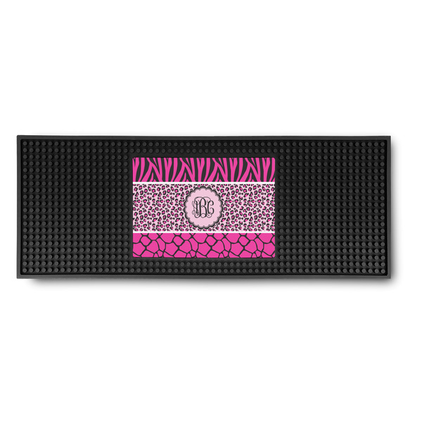 Custom Triple Animal Print Rubber Bar Mat (Personalized)