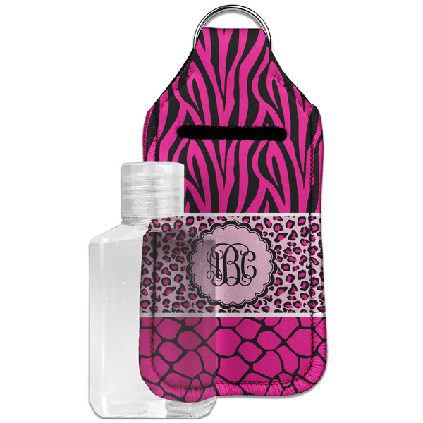 Custom Triple Animal Print Hand Sanitizer & Keychain Holder - Large (Personalized)