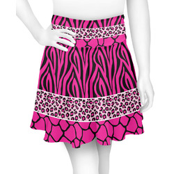 Triple Animal Print Skater Skirt