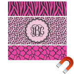 Triple Animal Print Square Car Magnet - 6" (Personalized)