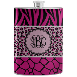 Triple Animal Print Stainless Steel Flask (Personalized)